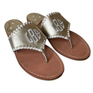 Jack Rogers Jacks GBE Monogram Sandals Size 9